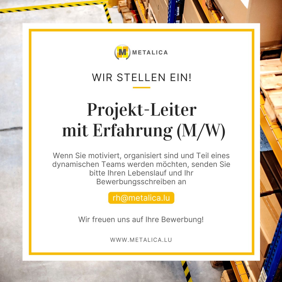 Projekt-Leiter mit Erfahrung (M/W)